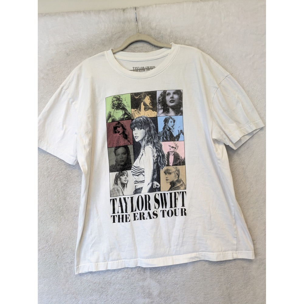 Taylor Swift The Eras Tour T-Shirt Women's Large White 2023‎ Concert Merch